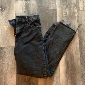Black straight jeans